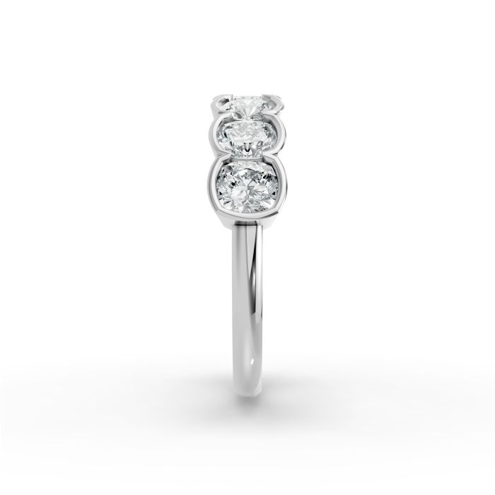 Cushion Shape Diamond Anniversary Band in Gold
