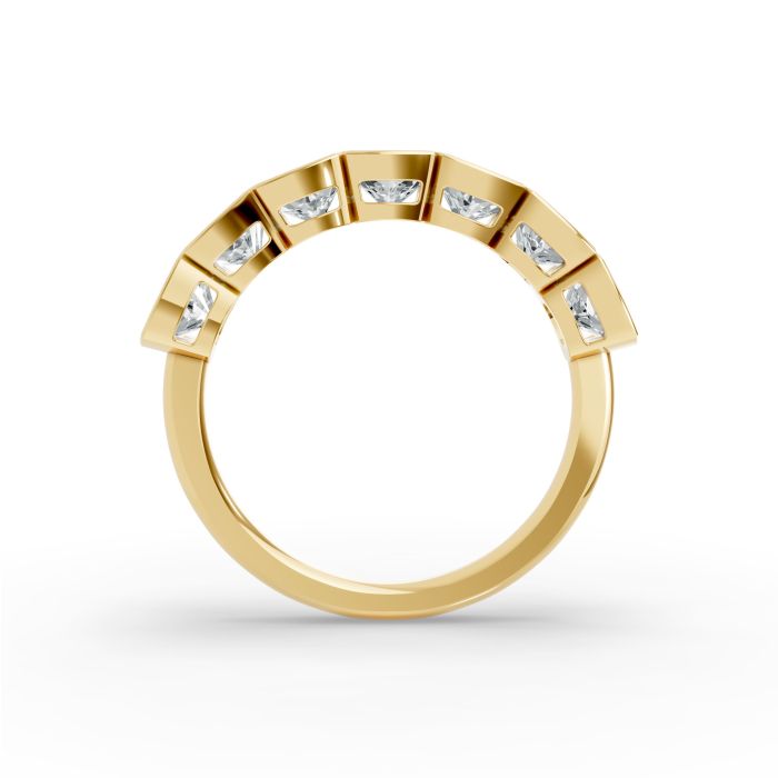 Cushion Shape Diamond Anniversary Band in Gold