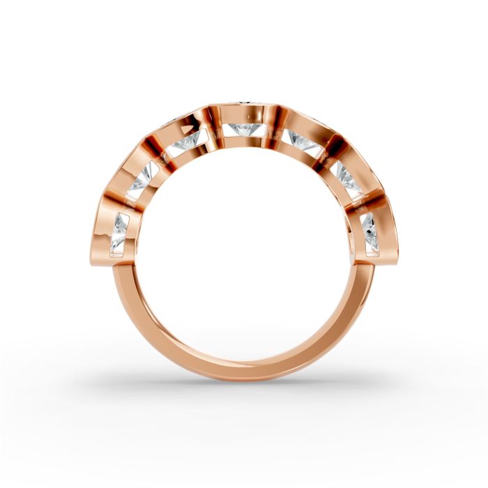 Round Shape Diamond Anniversary Band in Gold
