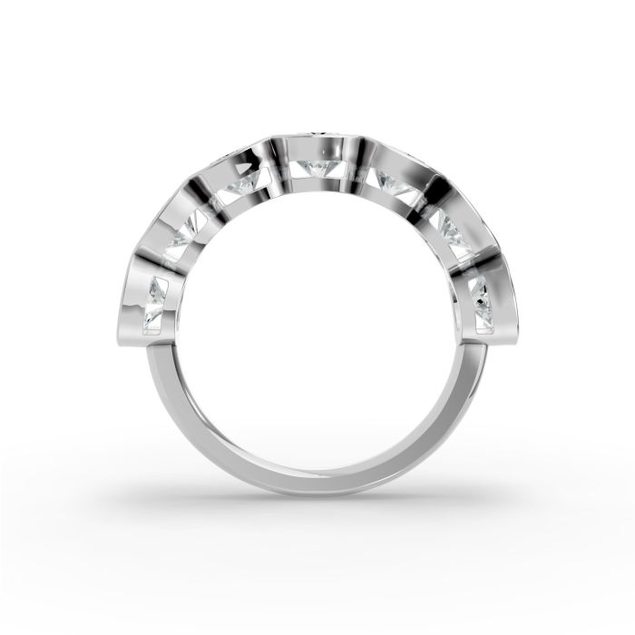 Round Shape Diamond Anniversary Band in Gold