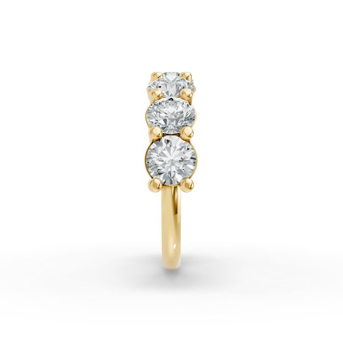 Round Shape Diamond Anniversary Band in Gold
