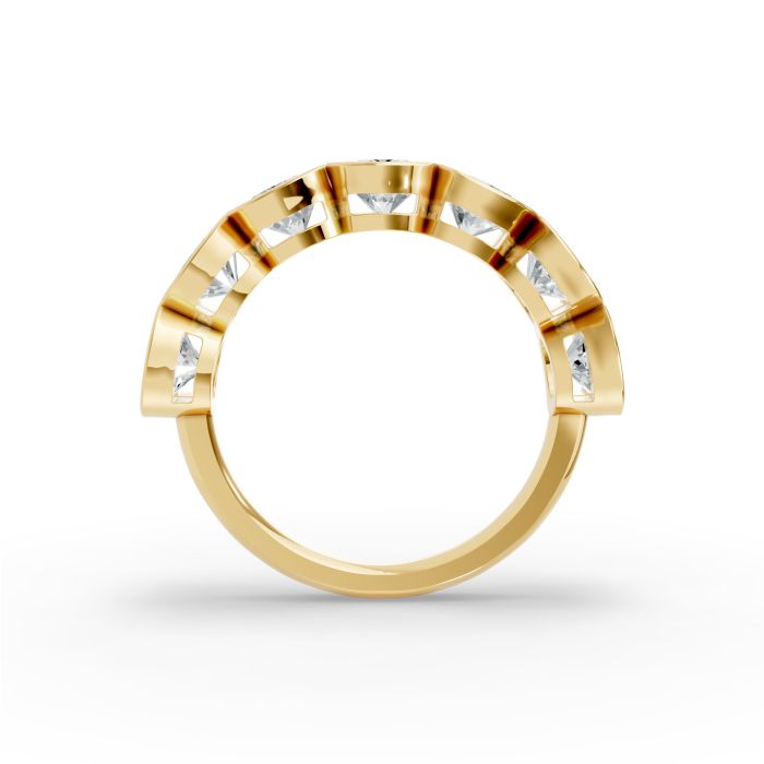 Round Shape Diamond Anniversary Band in Gold