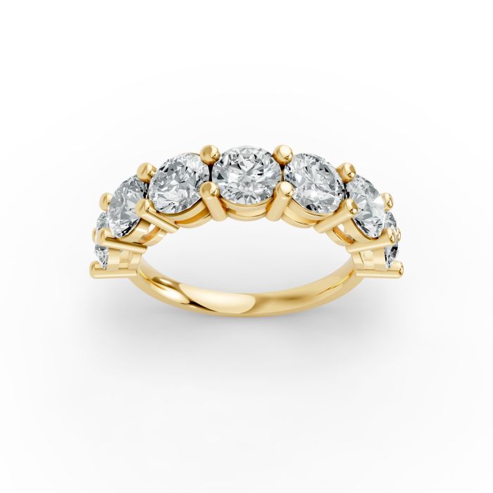 Round Shape Diamond Anniversary Band in Gold