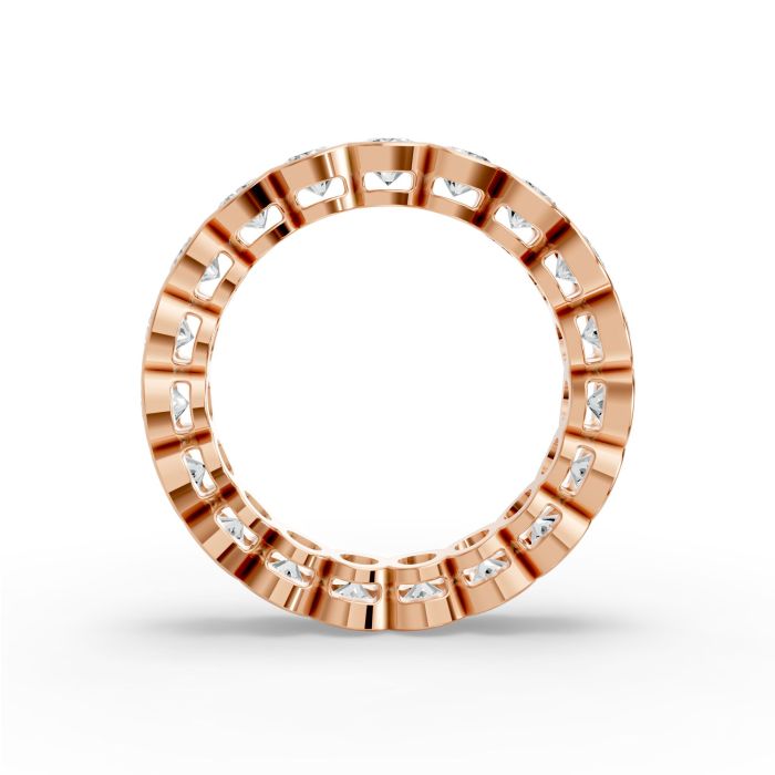 Round Shape Diamond Eternity Bands in Gold