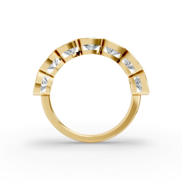 Cushion Shape Diamond Anniversary Band in Gold