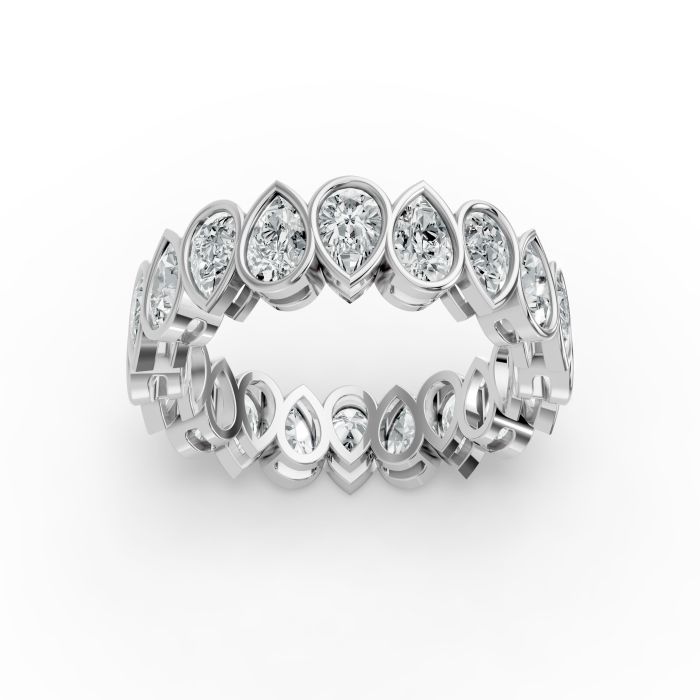 Pear Shape Diamond Eternity Bands in Gold