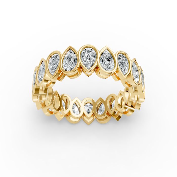 Pear Shape Diamond Eternity Bands in Gold
