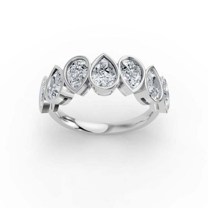 Pear Shape Diamond Anniversary Band in Gold