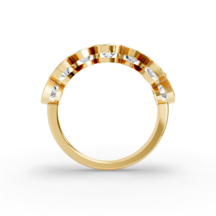 Pear Shape Diamond Anniversary Band in Gold