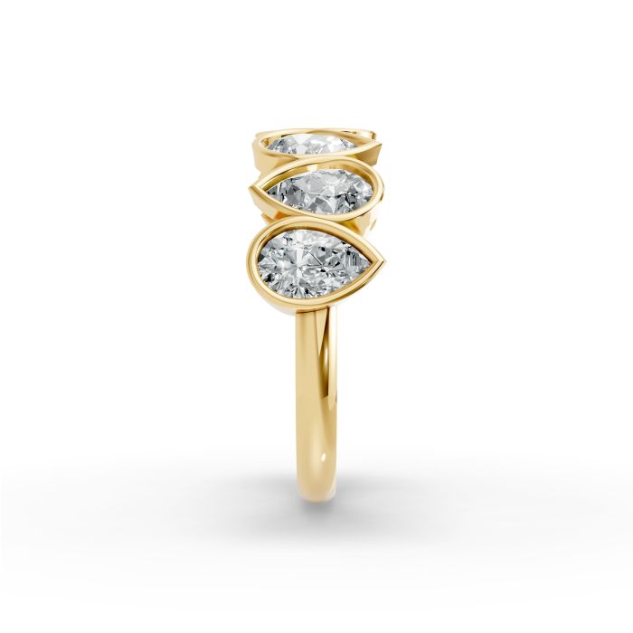 Pear Shape Diamond Anniversary Band in Gold