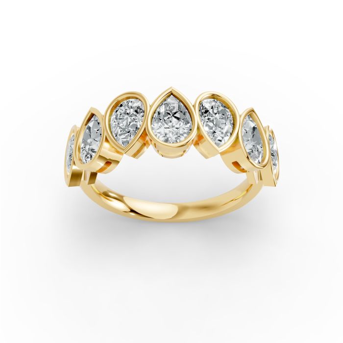 Pear Shape Diamond Anniversary Band in Gold