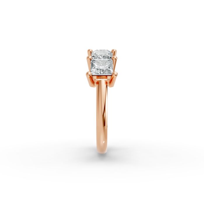 Princess Shape Diamond Anniversary Band in Gold