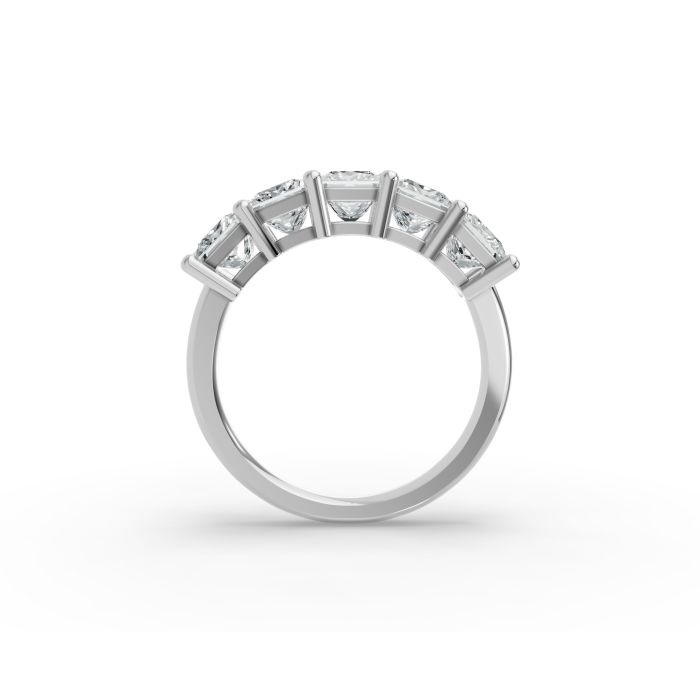 Princess Shape Diamond Anniversary Band in Gold