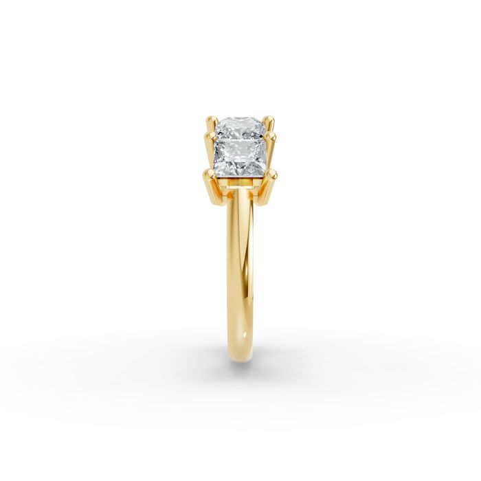 Princess Shape Diamond Anniversary Band in Gold