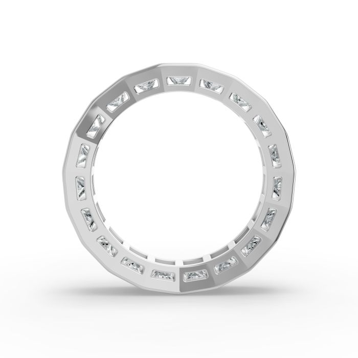 Princess Shape Diamond Eternity Bands in Gold