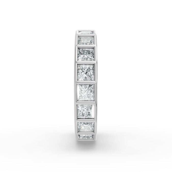 Princess Shape Diamond Eternity Bands in Gold
