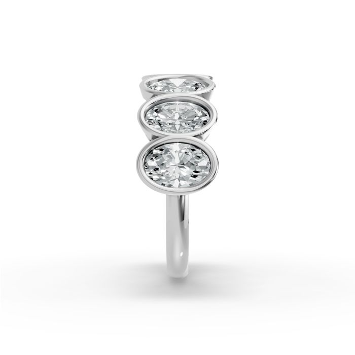 Oval Shape Diamond Anniversary Band in Gold