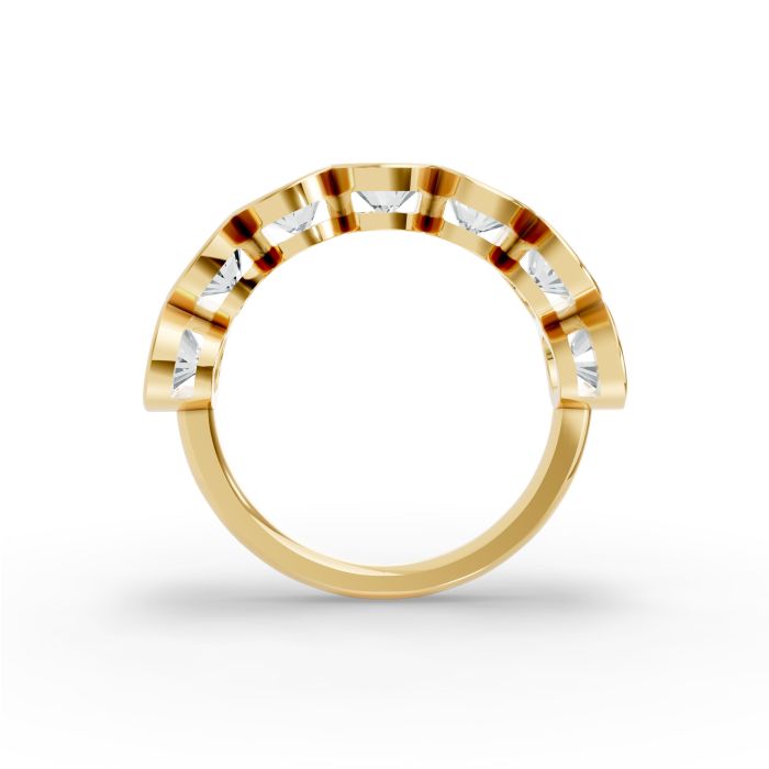 Oval Shape Diamond Anniversary Band in Gold