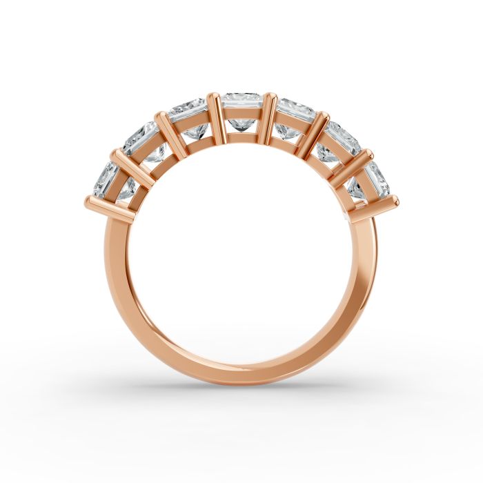 Princess Shape Diamond Anniversary Band in Gold