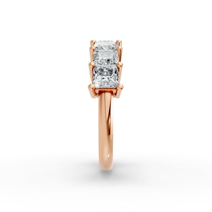 Princess Shape Diamond Anniversary Band in Gold