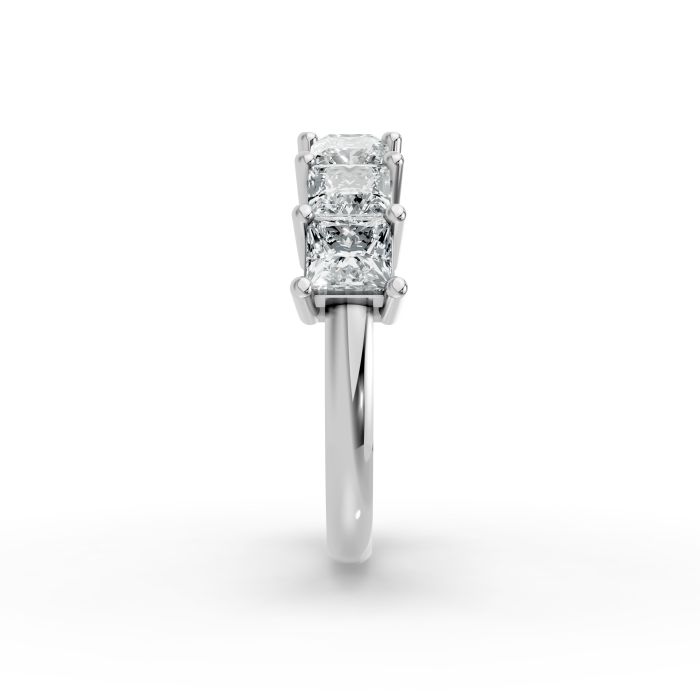 Princess Shape Diamond Anniversary Band in Gold