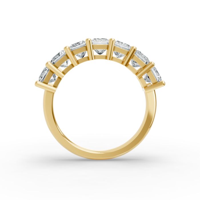 Princess Shape Diamond Anniversary Band in Gold