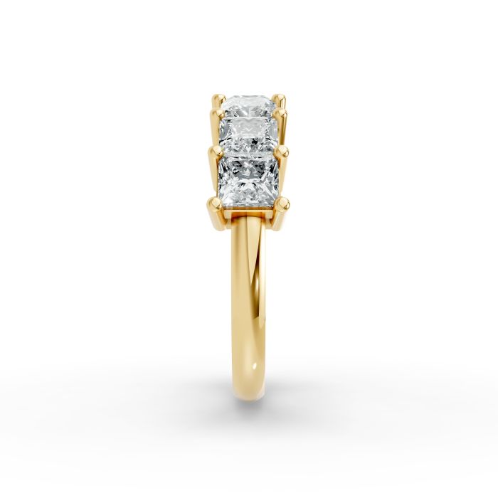 Princess Shape Diamond Anniversary Band in Gold