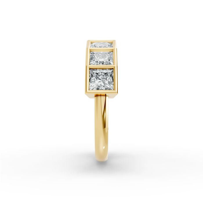 Princess Shape Diamond Anniversary Band in Gold