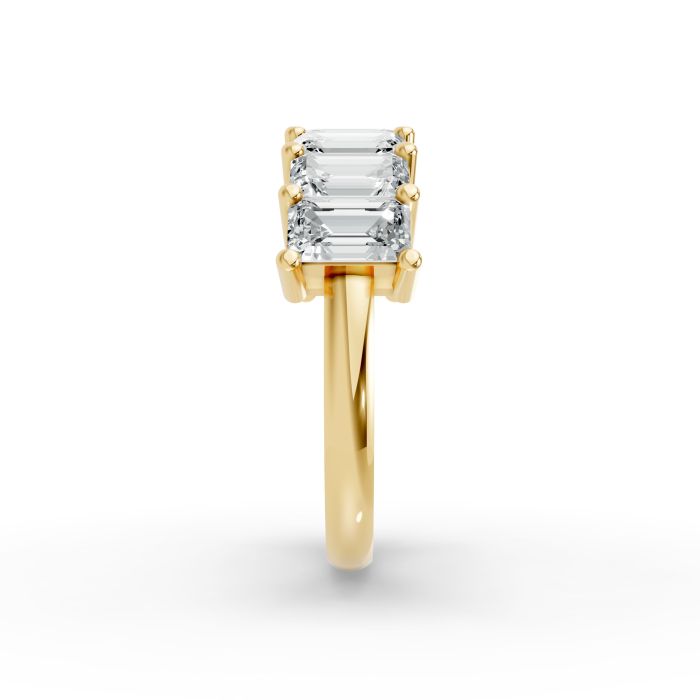 Emerald Shape Diamond Anniversary Band in Gold