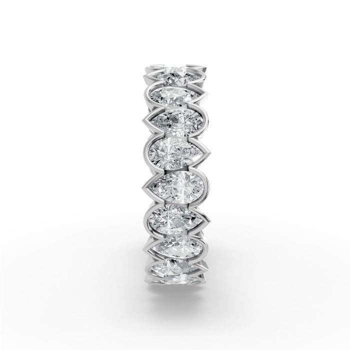 Pear Shape Diamond Eternity Bands in Gold