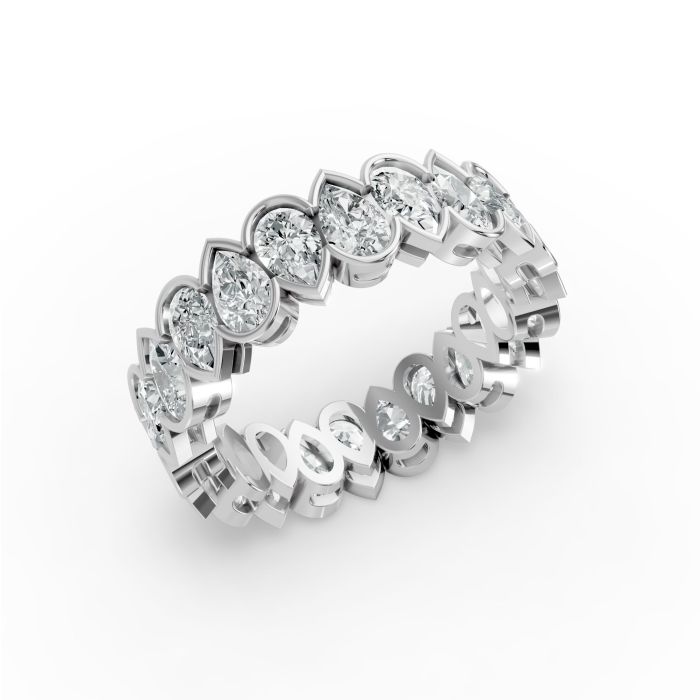 Pear Shape Diamond Eternity Bands in Gold