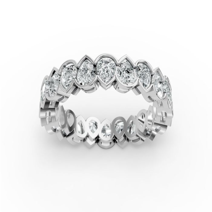 Pear Shape Diamond Eternity Bands in Gold