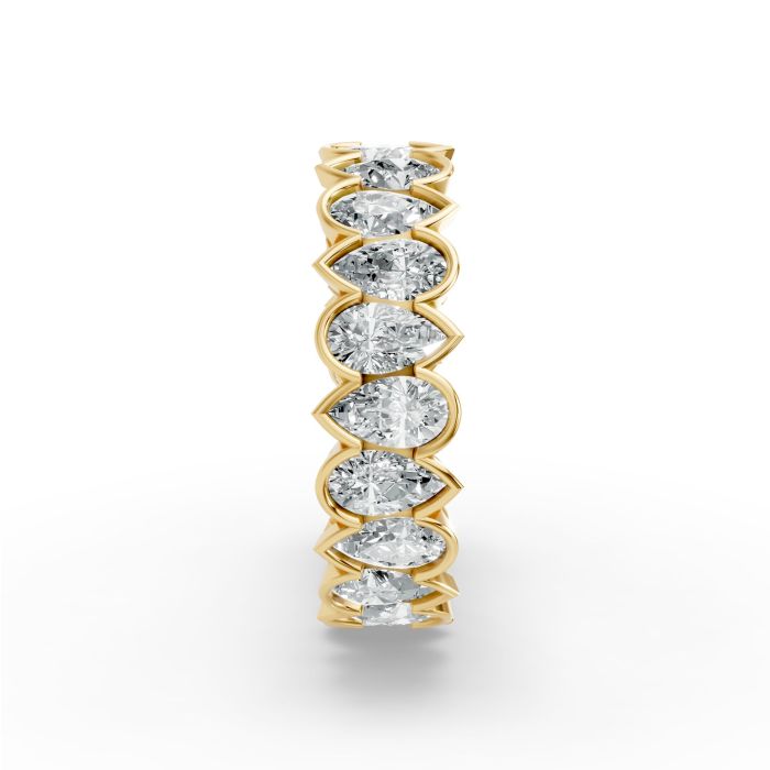 Pear Shape Diamond Eternity Bands in Gold