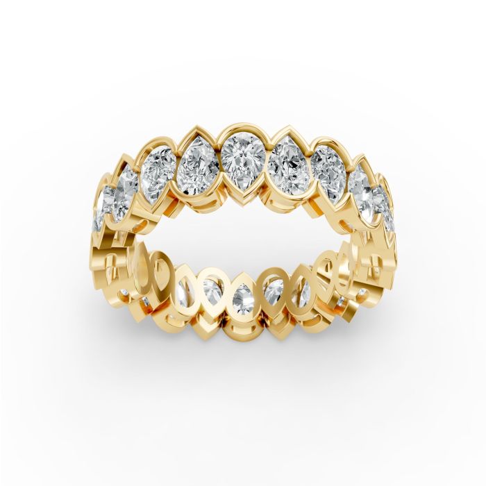 Pear Shape Diamond Eternity Bands in Gold