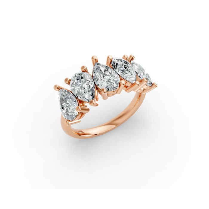 Pear Shape Diamond Anniversary Band in Gold