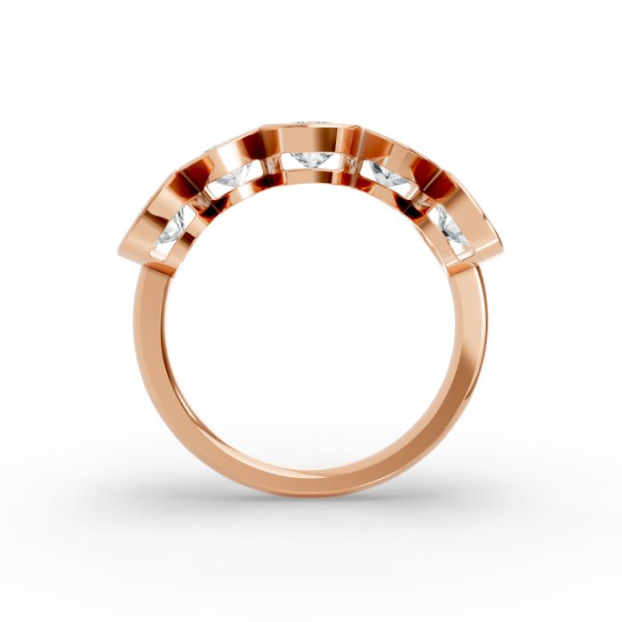 Pear Shape Diamond Anniversary Band in Gold