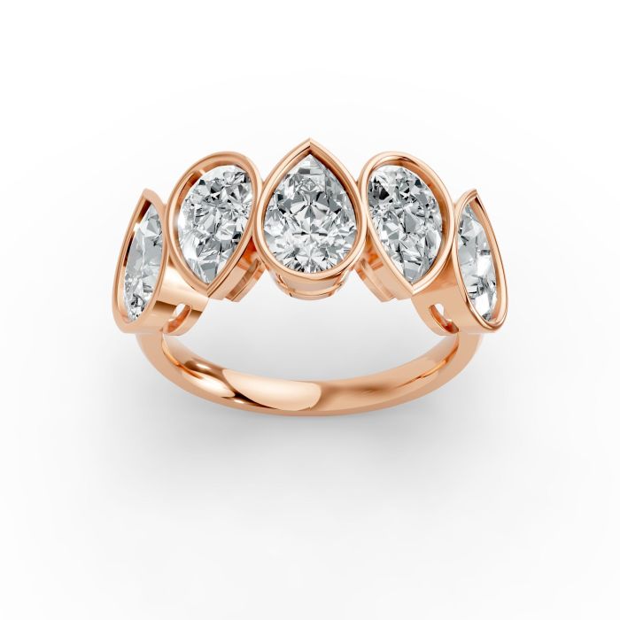 Pear Shape Diamond Anniversary Band in Gold