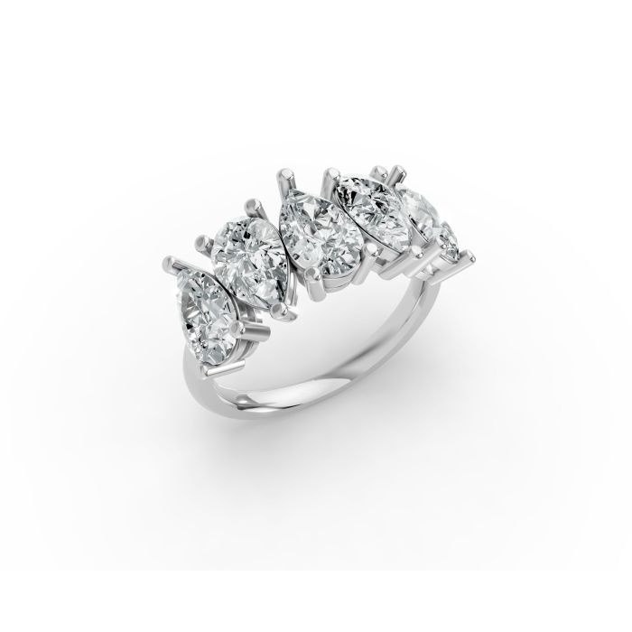 Pear Shape Diamond Anniversary Band in Gold