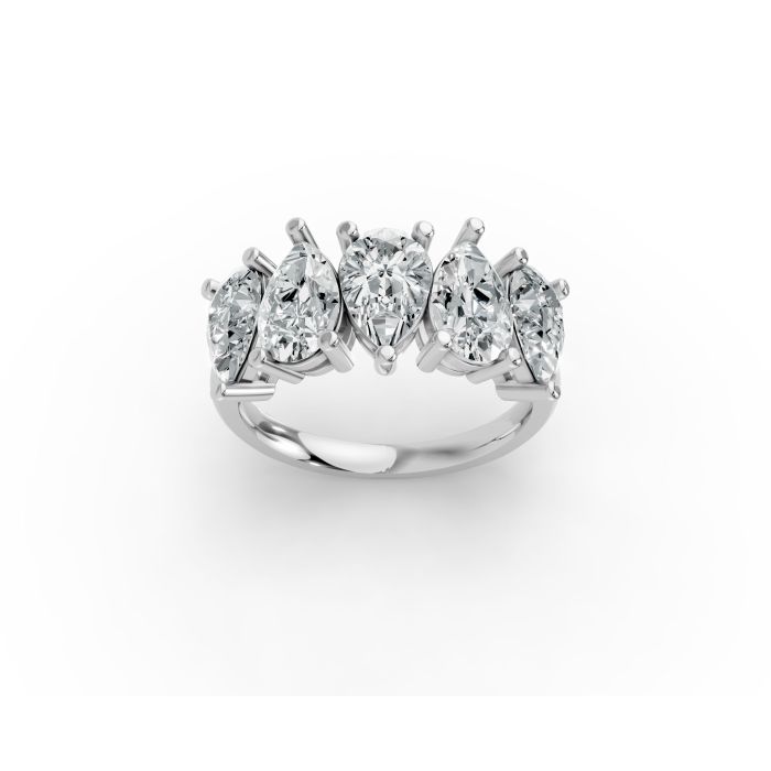 Pear Shape Diamond Anniversary Band in Gold