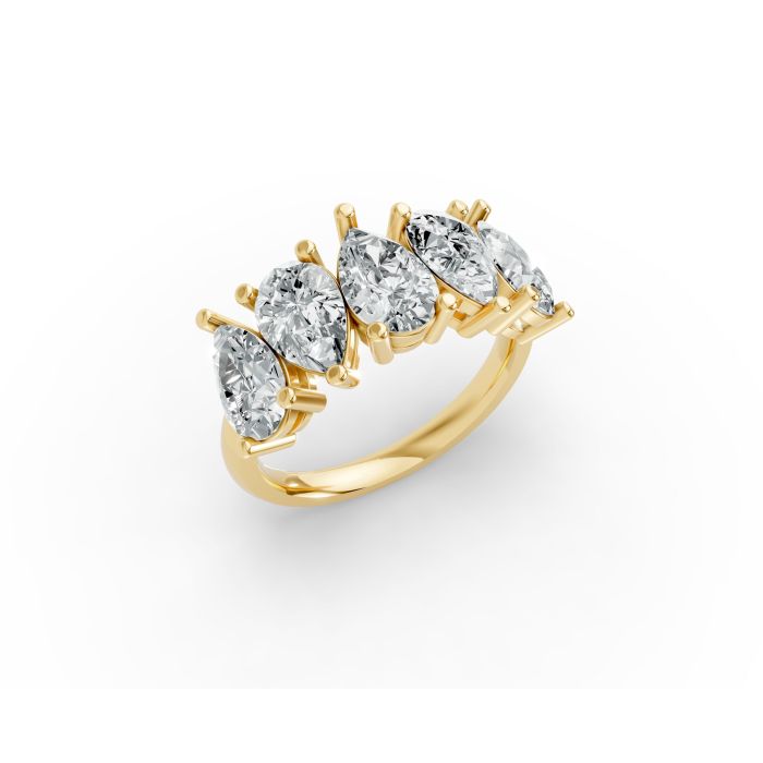 Pear Shape Diamond Anniversary Band in Gold