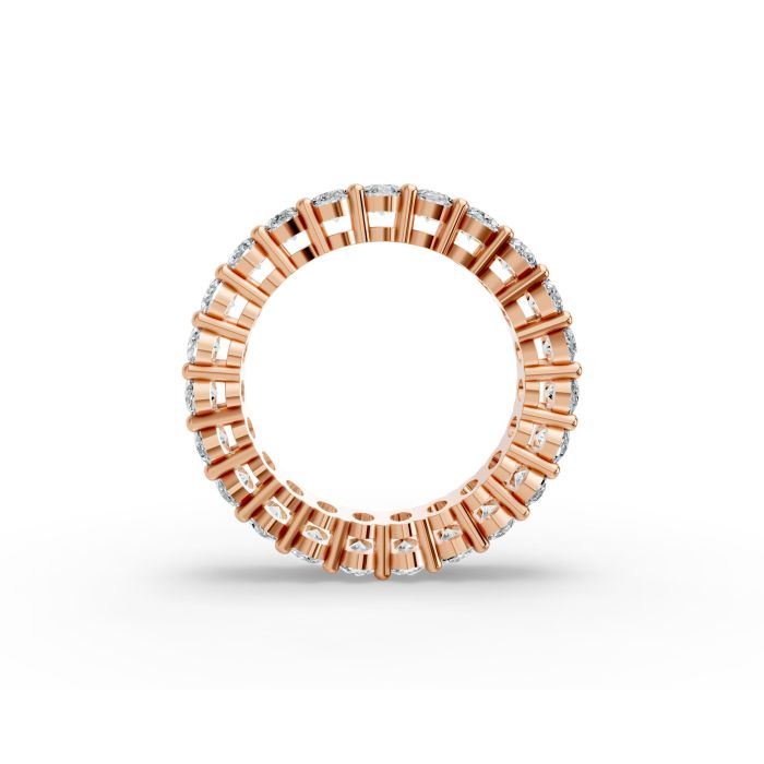 Oval Shape Diamond Eternity Bands in Gold