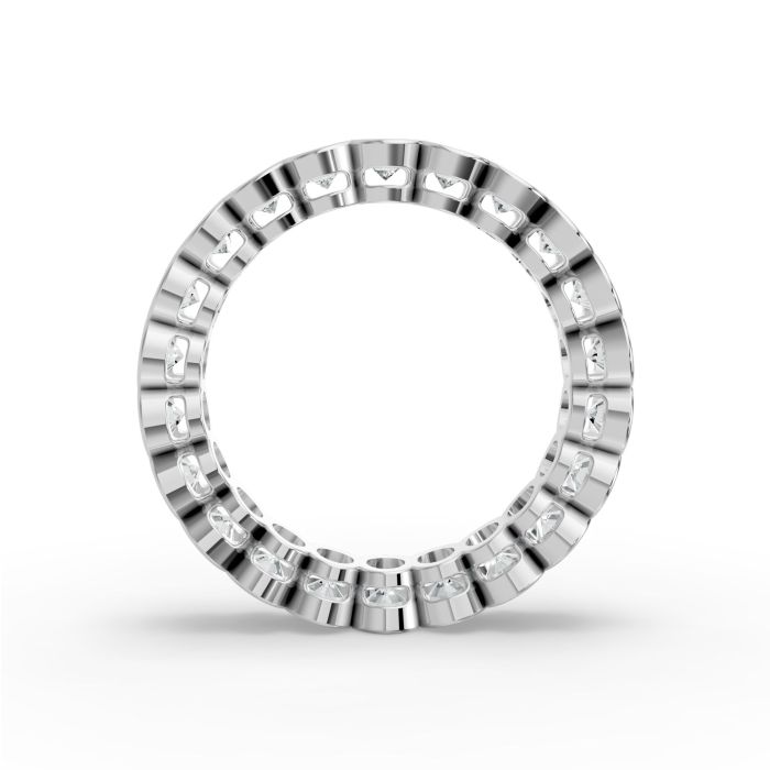 Oval Shape Diamond Eternity Bands in Gold
