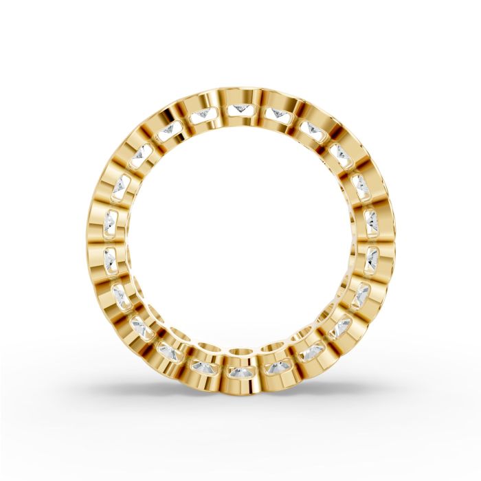 Oval Shape Diamond Eternity Bands in Gold