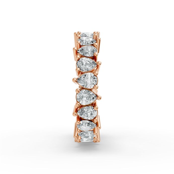 Pear Shape Diamond Eternity Bands in Gold
