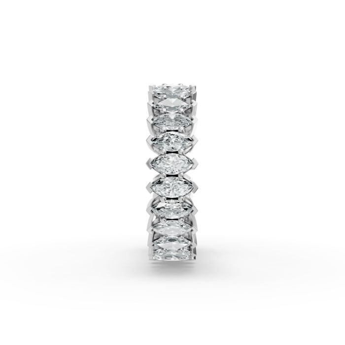 Marquise Shape Diamond Eternity Bands in Gold