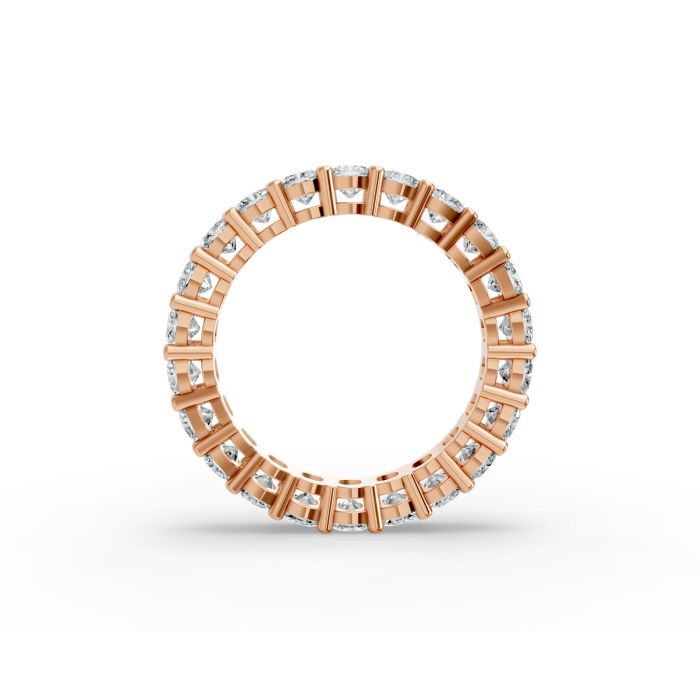 Cushion Shape Diamond Eternity Bands in Gold