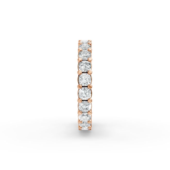 Cushion Shape Diamond Eternity Bands in Gold