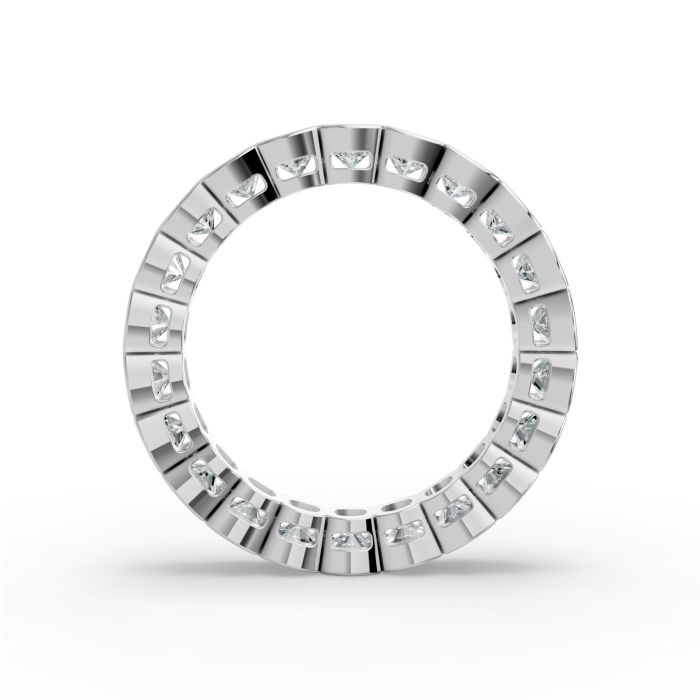 Cushion Shape Diamond Eternity Bands in Gold