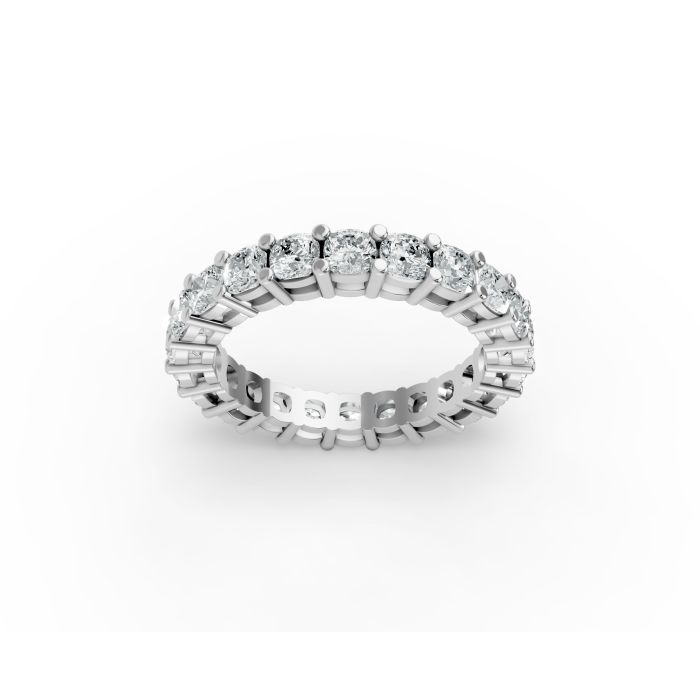 Cushion Shape Diamond Eternity Bands in Gold
