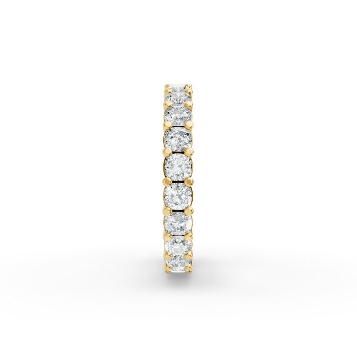 Cushion Shape Diamond Eternity Bands in Gold